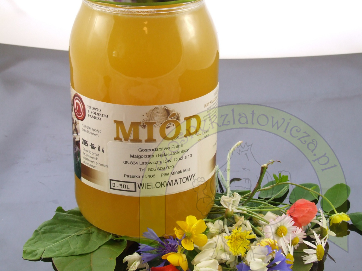Miód wielokwiatowy - 1200 gram Miód wielokwiatowy - 1200 gram